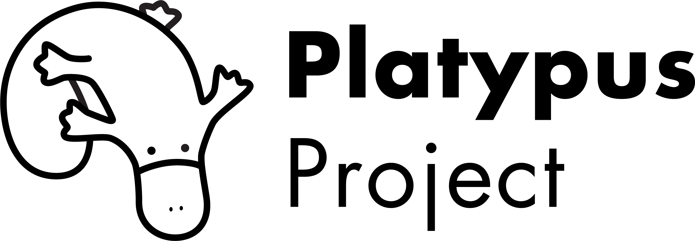 The Platypus Project Logo, with a simple line drawing of a platypus